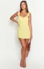 Joyce Yellow Chiffon Mini Dress sold by Beginning Boutique