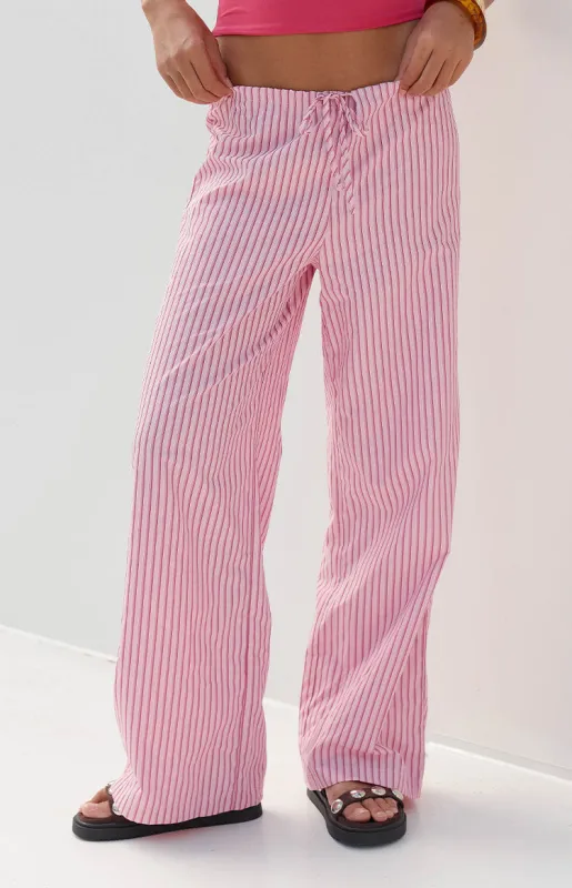 Vienna Pink Stripe Pants sold by Beginning Boutique