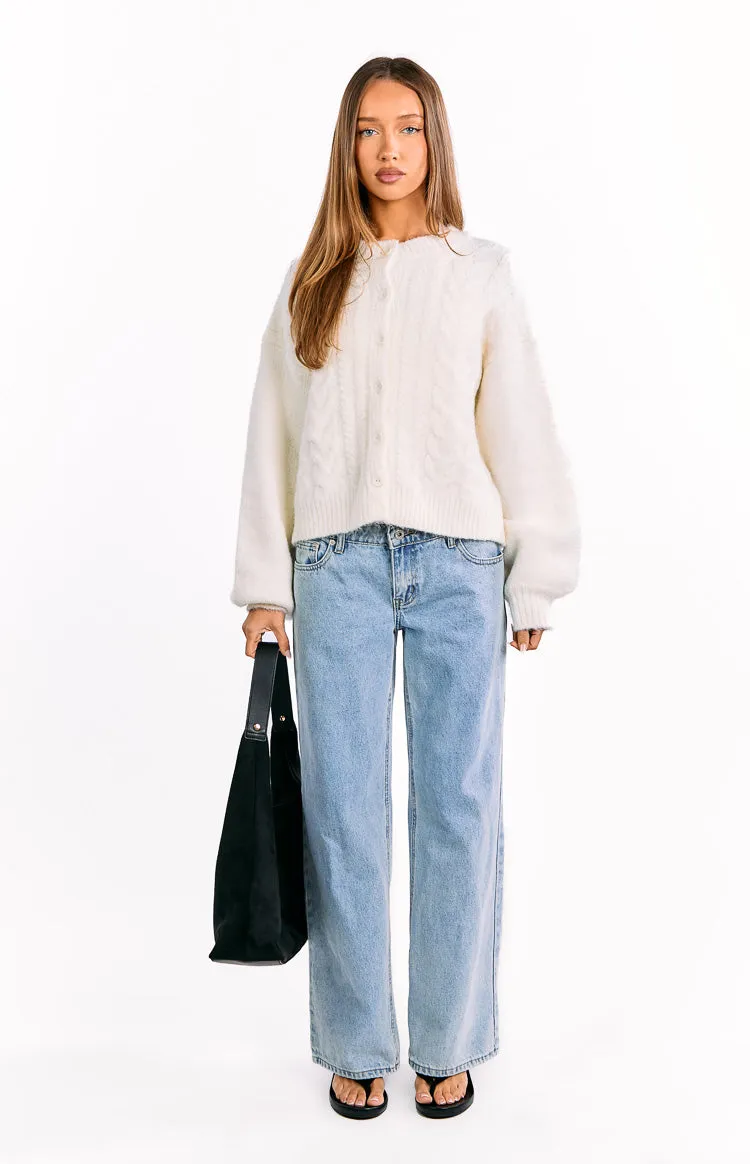 Percy Cream Cable Knit Cardigan sold by Beginning Boutique product image thumbnail 3