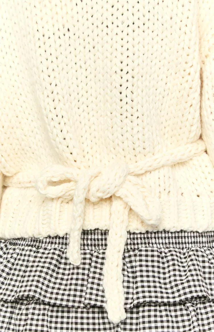 Verity Cream Knit Wrap Cardigan sold by Beginning Boutique product image thumbnail 5