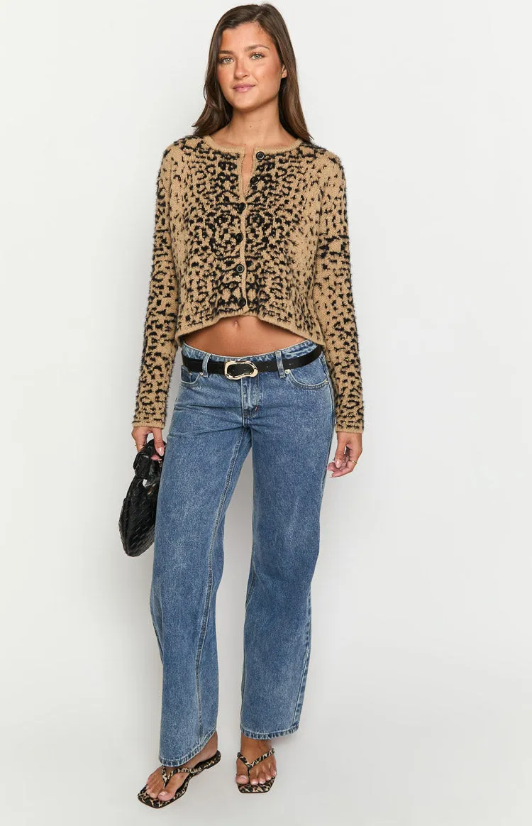 Kahli Leopard Print Cardigan sold by Beginning Boutique product image thumbnail 3