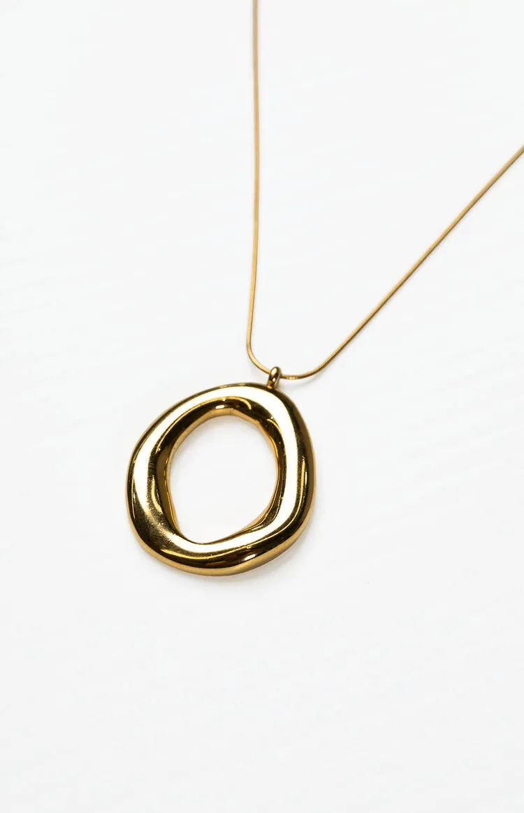 Sayla Gold Circle Pendant Necklace sold by Beginning Boutique product image thumbnail 2