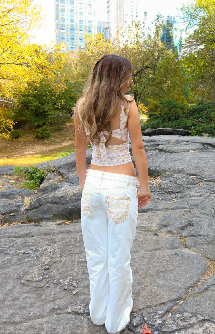 Louis Purple Floral Corset Top sold by Beginning Boutique product image thumbnail 4