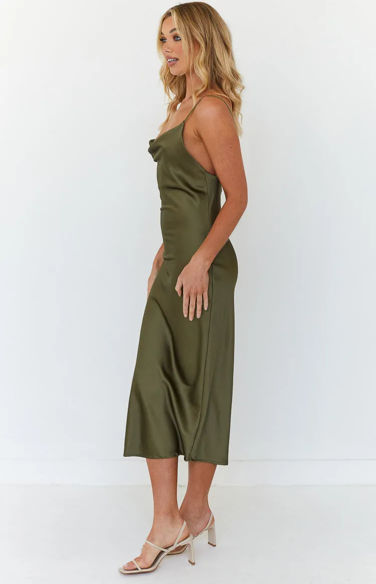 Schiffer Slip Midi Dress Khaki sold by Beginning Boutique product image thumbnail 3