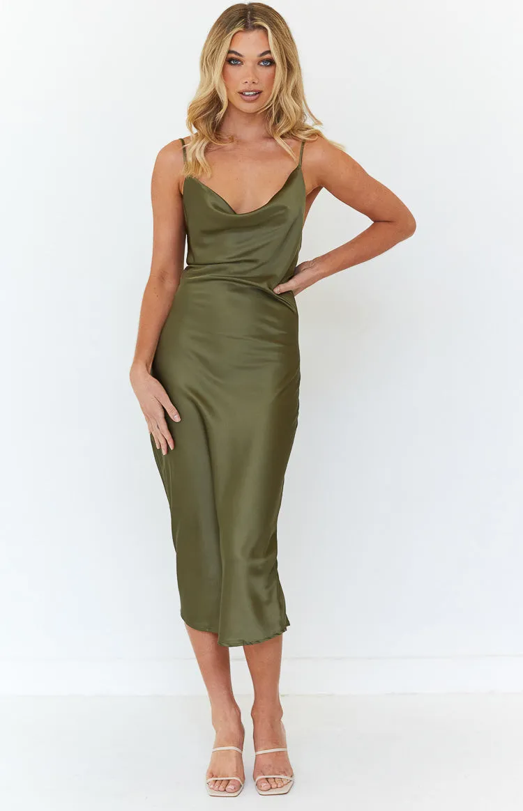 Schiffer Slip Midi Dress Khaki sold by Beginning Boutique product image thumbnail 2