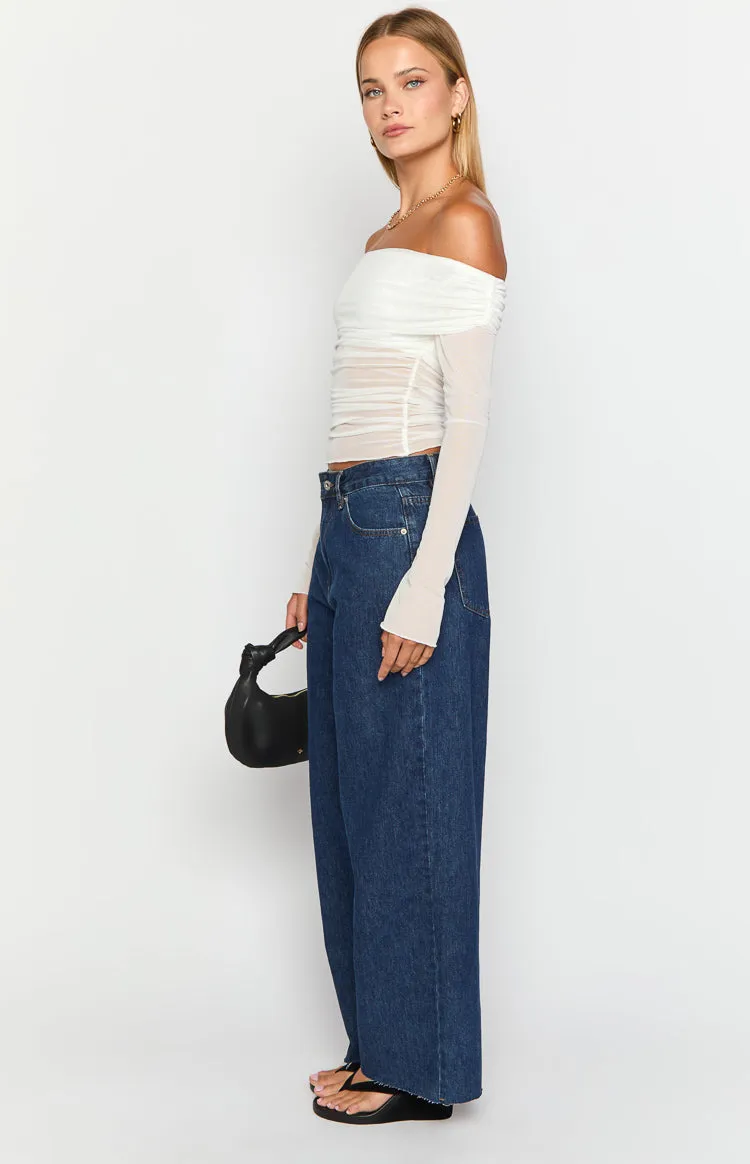 She's Yours Dark Wash Denim Wide Leg Boyfriend Jeans sold by Beginning Boutique product image thumbnail 4