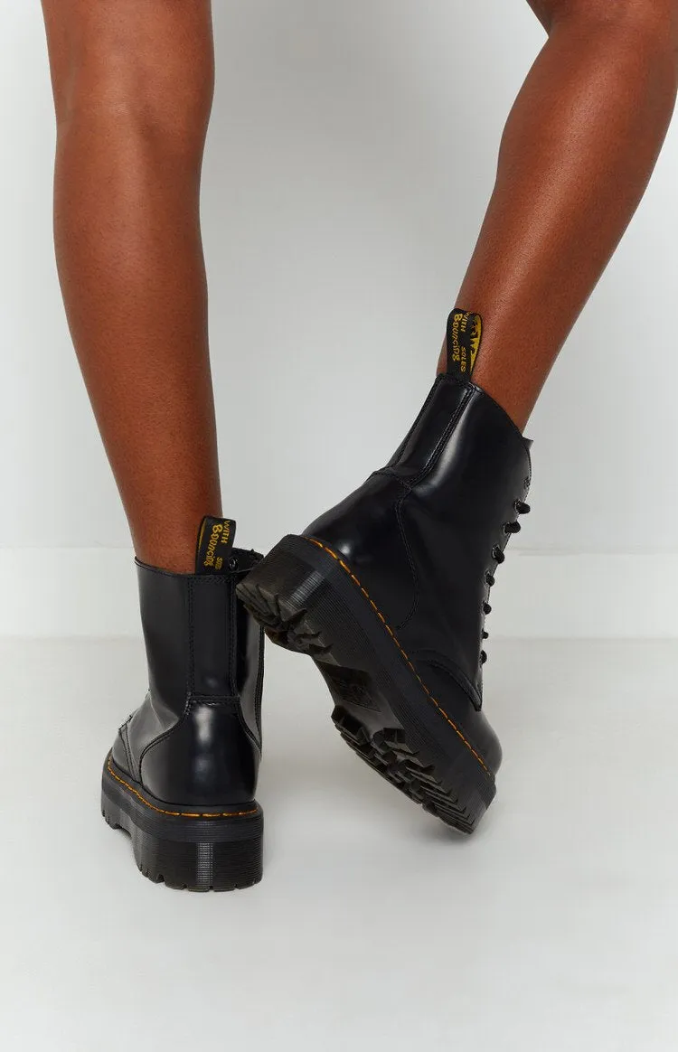 Dr. Martens Jadon 8 Eye Boot Black Polish Smooth sold by Beginning Boutique product image thumbnail 4