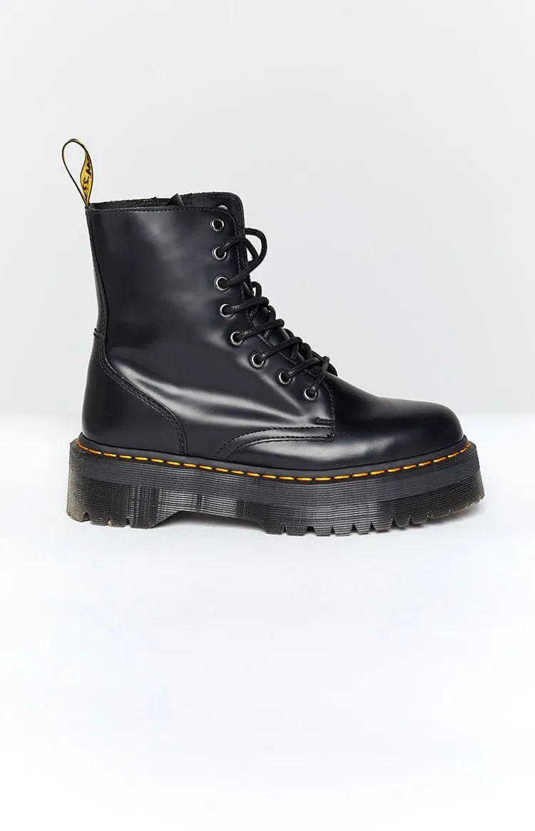 Dr. Martens Jadon 8 Eye Boot Black Polish Smooth sold by Beginning Boutique product image thumbnail 5