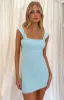 Sierra Blue Mesh Mini Dress sold by Beginning Boutique
