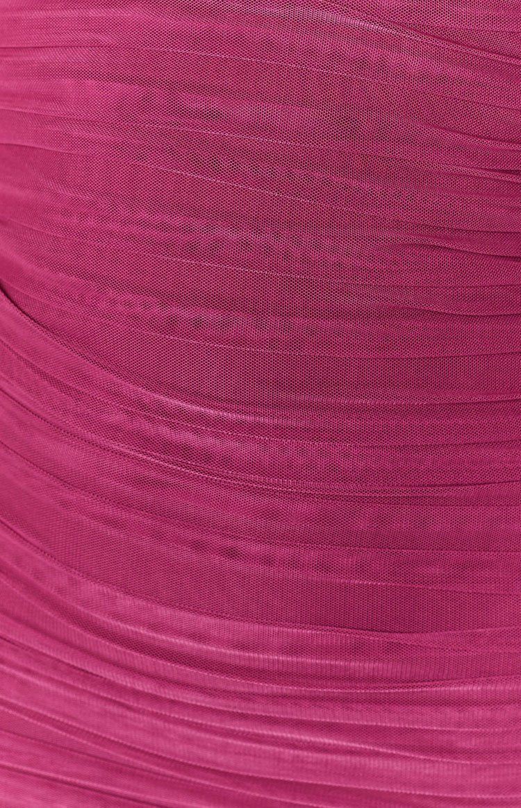 Estee Long Sleeve Mesh Party Dress Berry sold by Beginning Boutique product image thumbnail 8