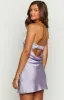 Annie Purple Strapless Mini Dress sold by Beginning Boutique