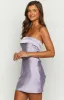 Annie Purple Strapless Mini Dress sold by Beginning Boutique