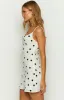 Aura Cowl Neck Polka Dot Mini Dress sold by Beginning Boutique