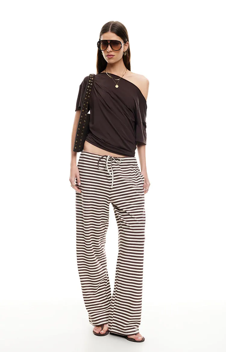 Lioness Bloom Dark Chocolate Stripe Pants sold by Beginning Boutique product image thumbnail 2