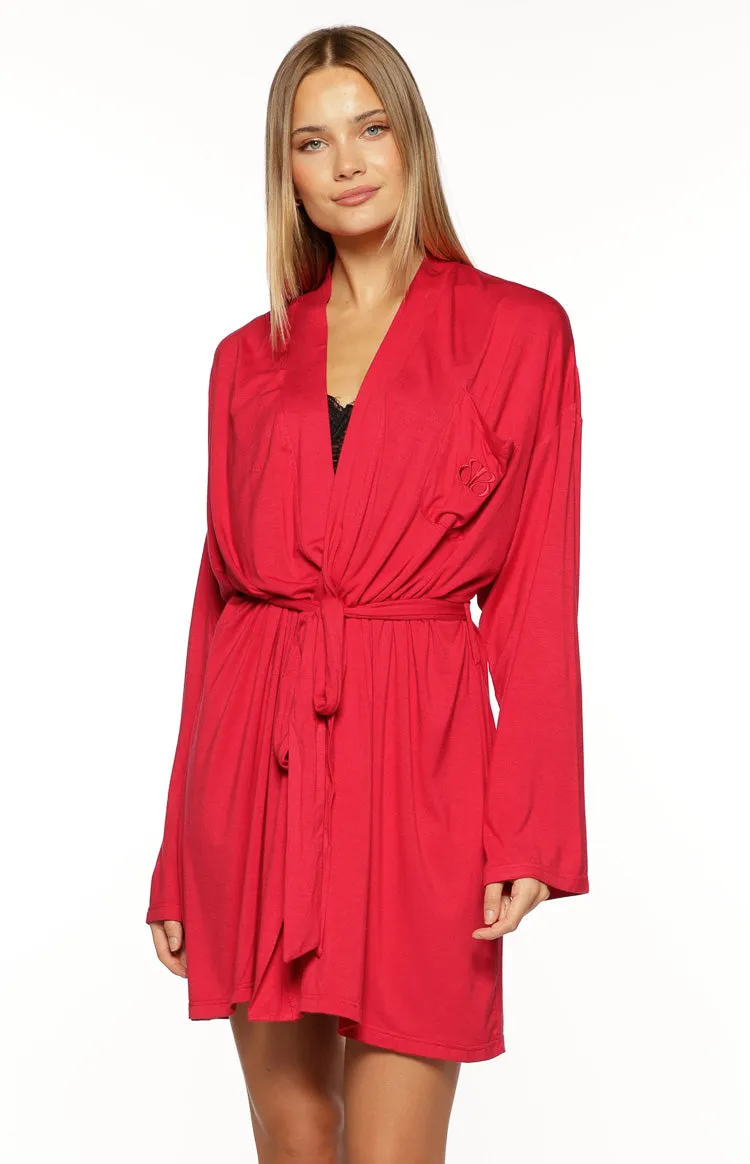 Almost Ready Burgundy Robe sold by Beginning Boutique product image thumbnail 2