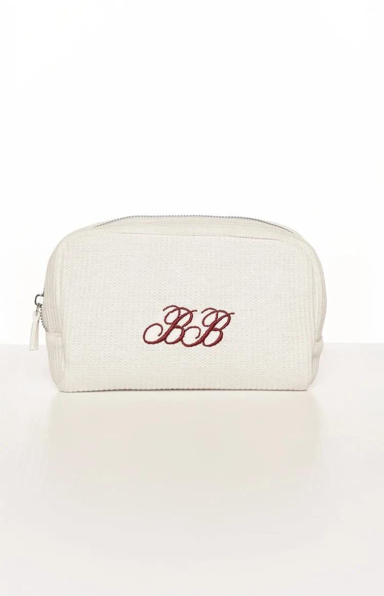 Glow Time White Embroidered Makeup Bag sold by Beginning Boutique product image thumbnail 2