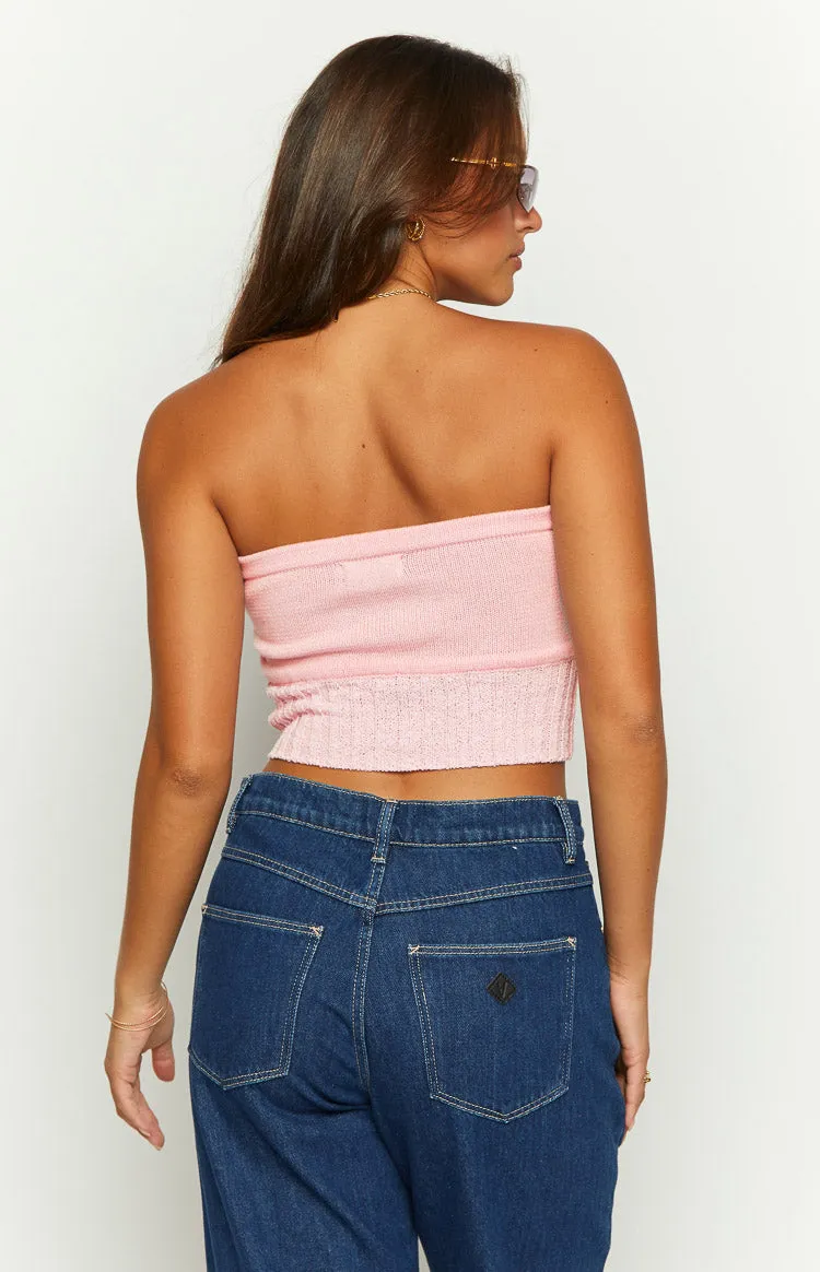 Eloise Pink Knit Tube Top sold by Beginning Boutique product image thumbnail 5
