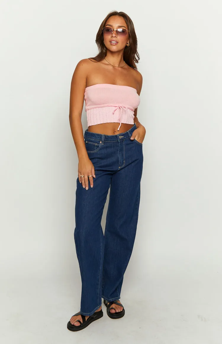 Eloise Pink Knit Tube Top sold by Beginning Boutique product image thumbnail 2
