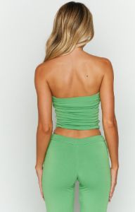 OMIGHTY Aloha Boob Tube Green sold by Beginning Boutique