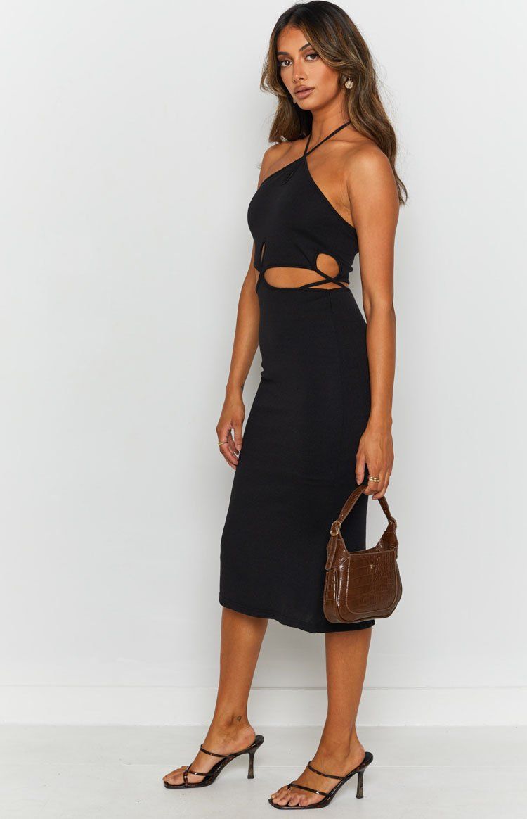 Quanah Cut Out Midi Dress Black sold by Beginning Boutique product image thumbnail 6