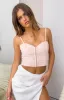 Lucia Pink Broderie Crop Top sold by Beginning Boutique