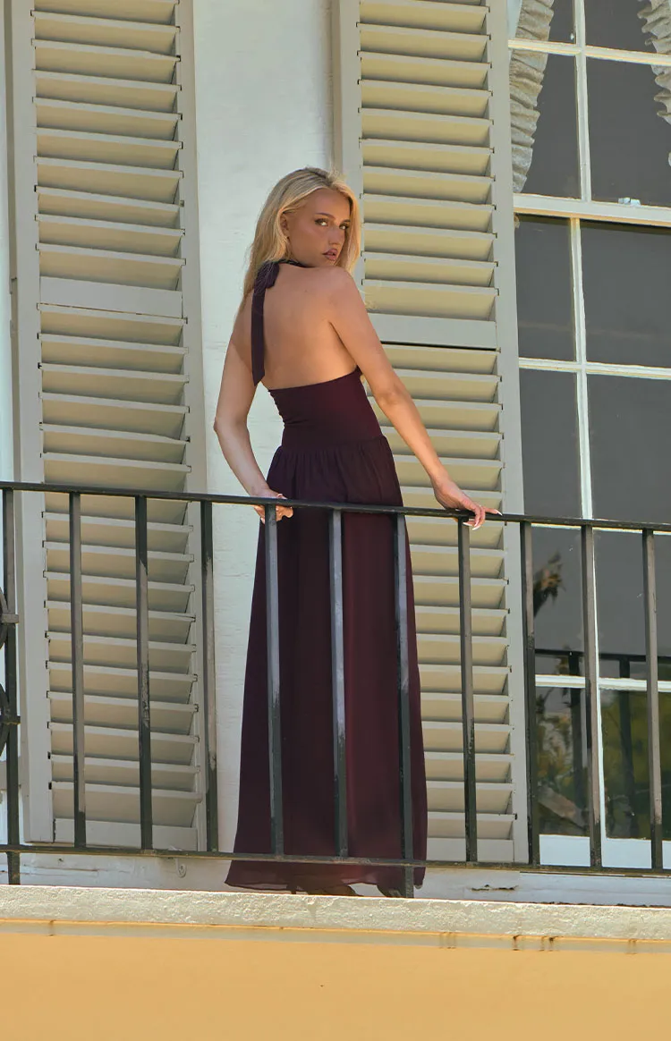 Cosette Burgundy Maxi Dress sold by Beginning Boutique product image thumbnail 4
