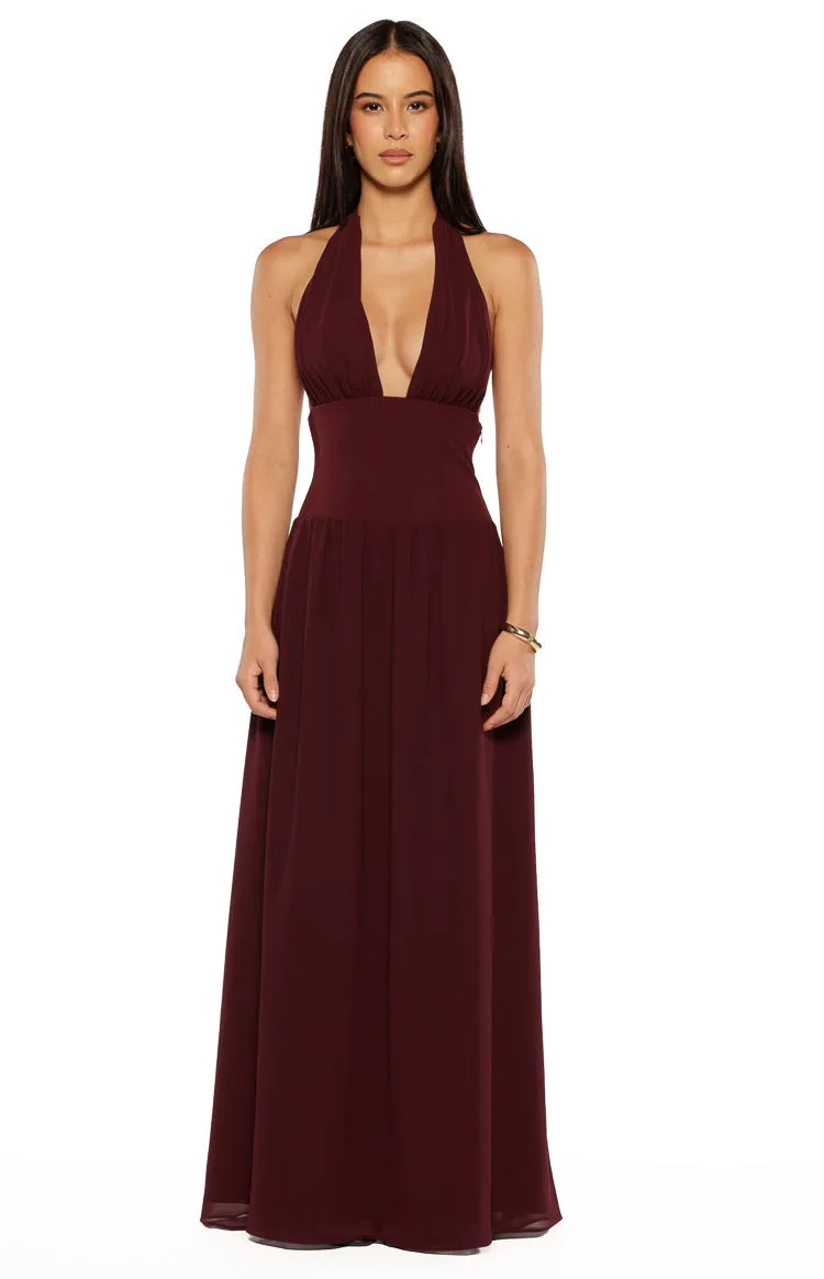 Cosette Burgundy Maxi Dress sold by Beginning Boutique product image thumbnail 5