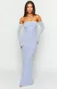 Odette Lilac Long Sleeve Formal Maxi Dress sold by Beginning Boutique