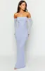 Odette Lilac Long Sleeve Formal Maxi Dress sold by Beginning Boutique