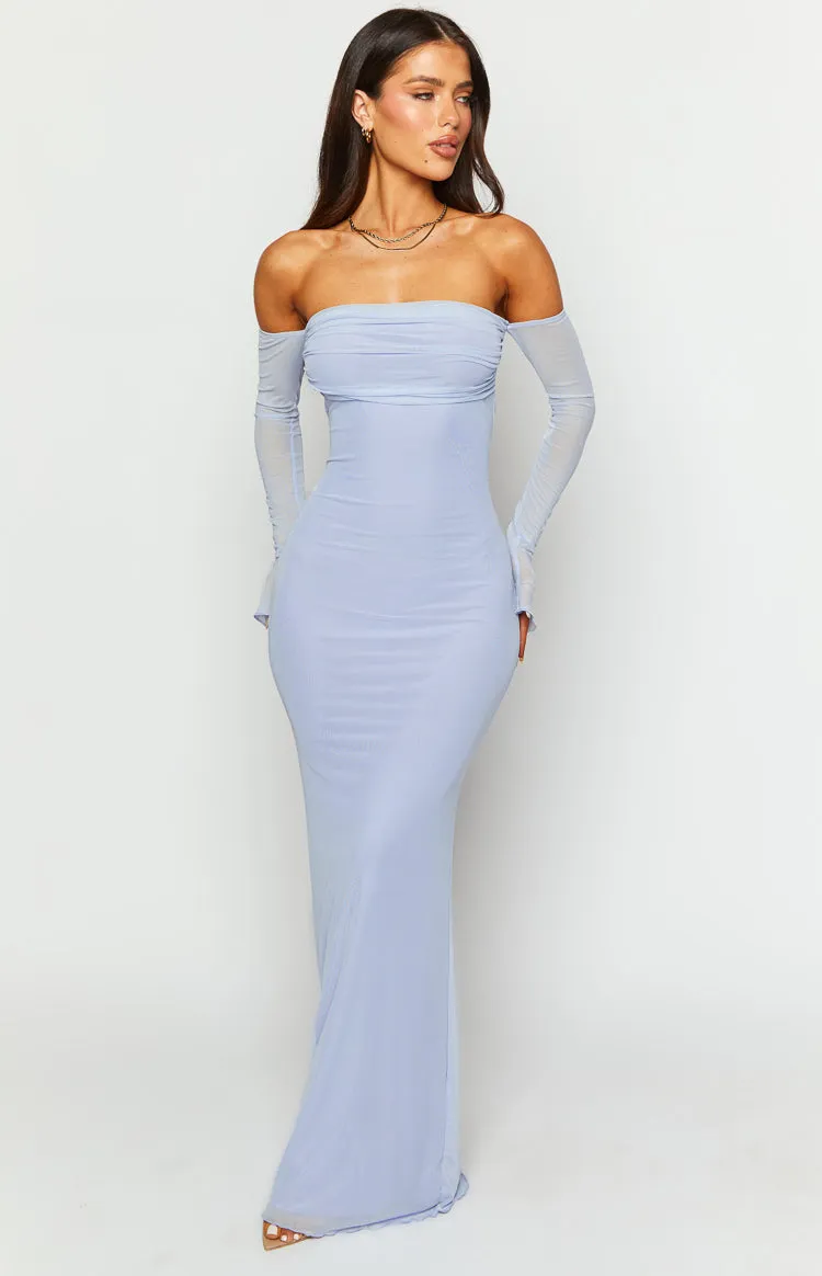Odette Lilac Long Sleeve Formal Maxi Dress sold by Beginning Boutique product image thumbnail 3