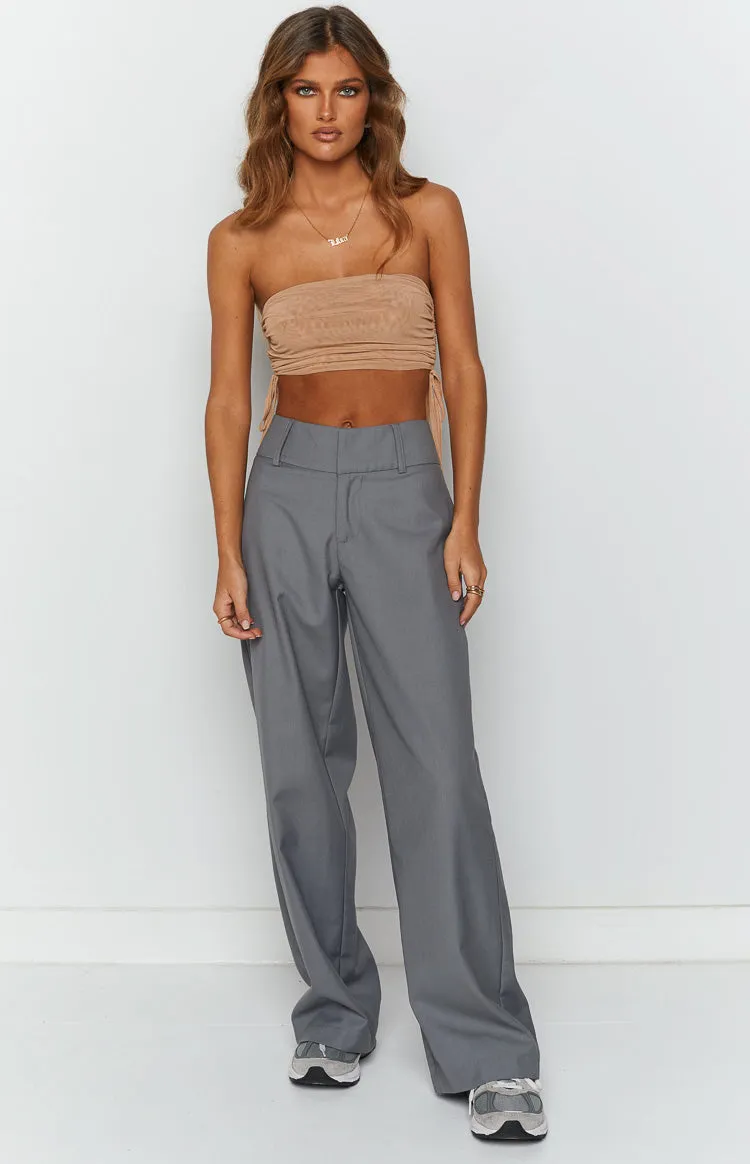 Lexi Tan Mesh Strapless Top sold by Beginning Boutique product image thumbnail 4