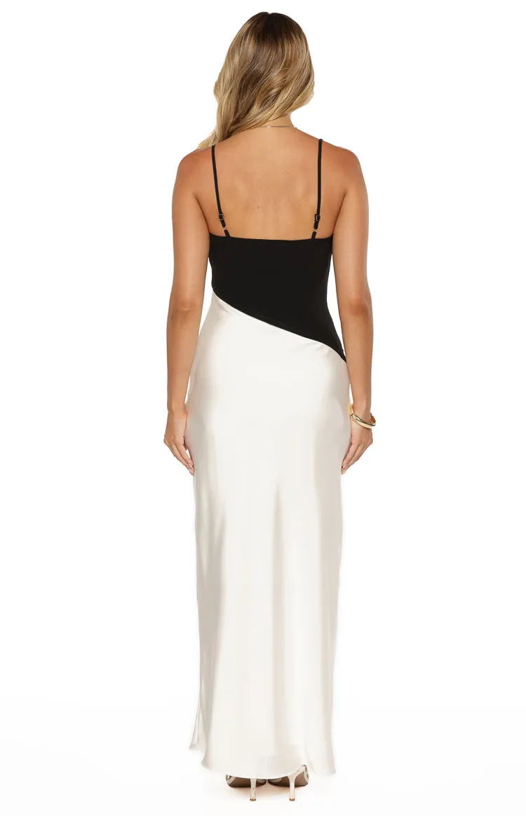 Elise Black Satin Cowl Front Maxi Dress sold by Beginning Boutique product image thumbnail 4