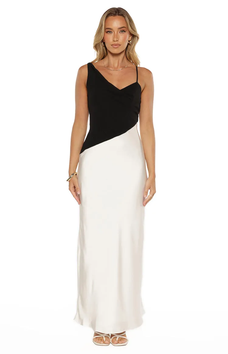 Elise Black Satin Cowl Front Maxi Dress sold by Beginning Boutique product image thumbnail 2