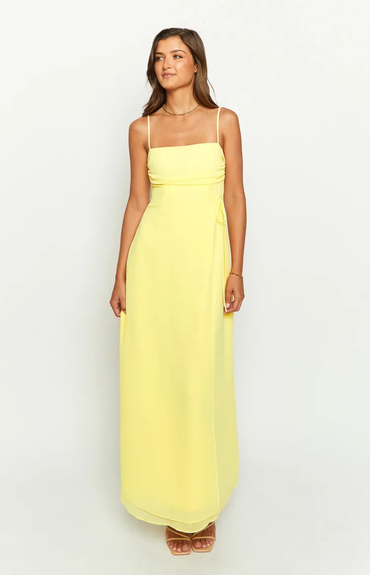 Flossie Yellow Maxi Sleeveless Dress sold by Beginning Boutique product image thumbnail 3