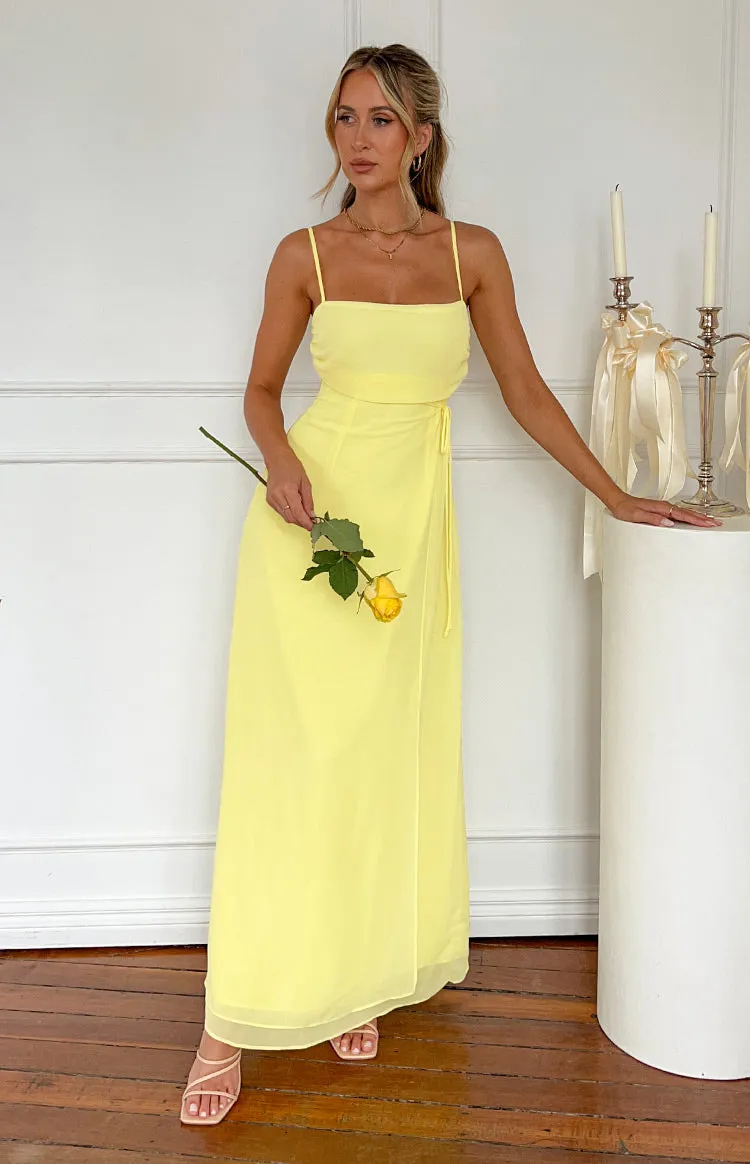Flossie Yellow Maxi Sleeveless Dress sold by Beginning Boutique