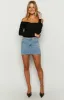 Ari Black Off Shoulder Bodysuit sold by Beginning Boutique