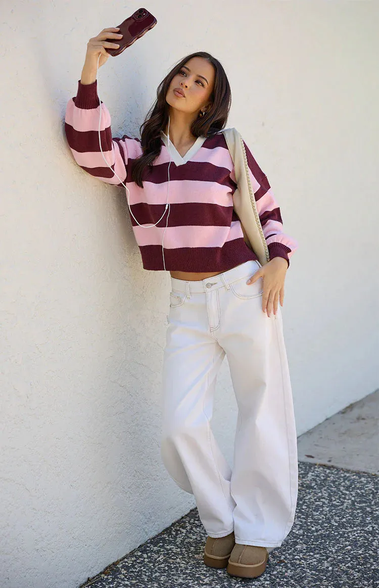 Rina Pink Stripe Polo sold by Beginning Boutique product image thumbnail 4