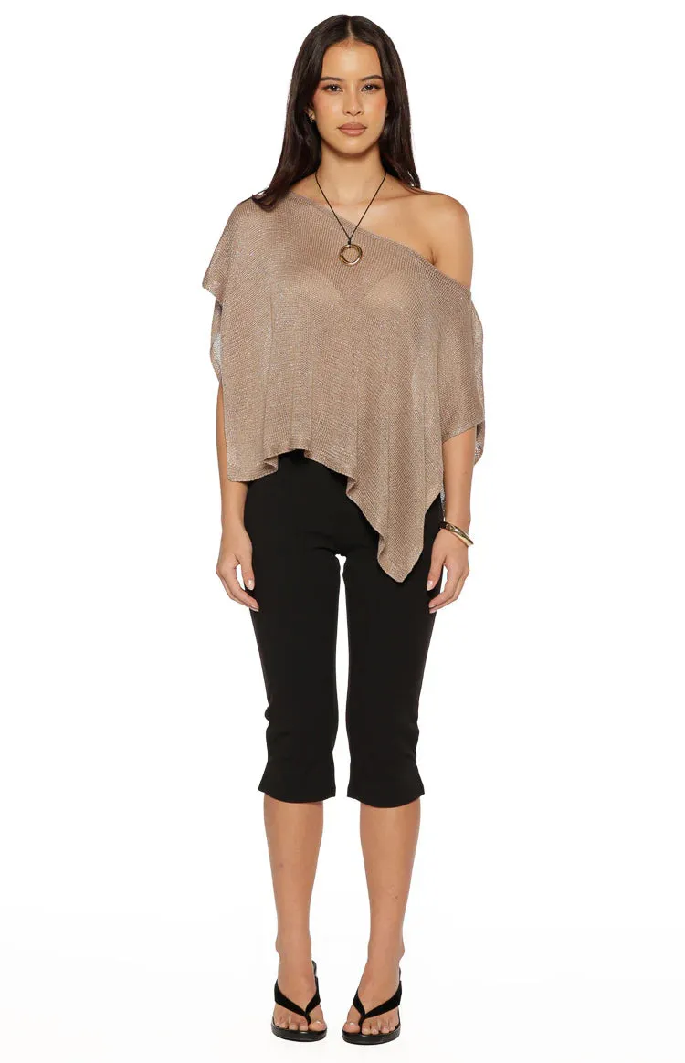 Pipa Metallic Knit Poncho sold by Beginning Boutique product image thumbnail 5