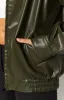 Abbi PU Olive Bomber Jacket sold by Beginning Boutique