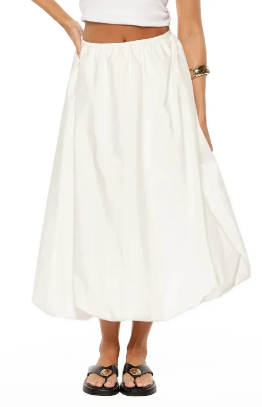 Dorothy White Bubble Hem Skirt made by Beginning Boutique