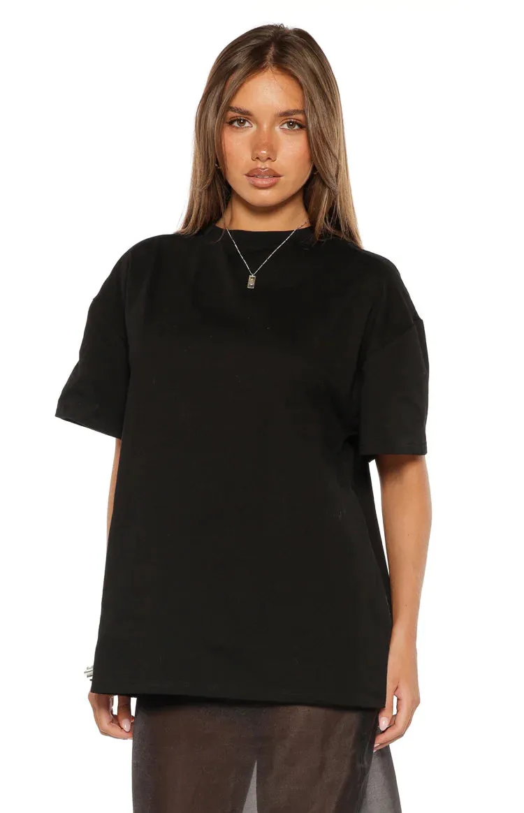 Alba Plain Black Tee sold by Beginning Boutique product image thumbnail 2
