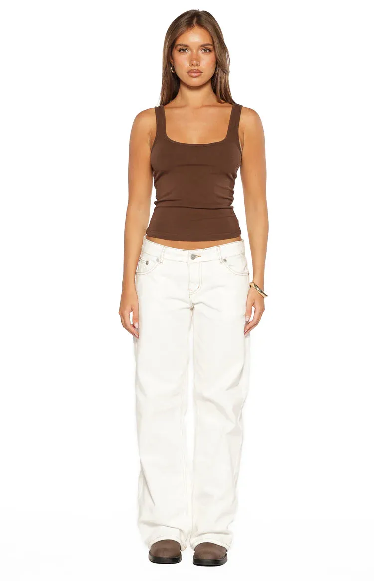 Prue Brown Scoop Neck Tank Top sold by Beginning Boutique product image thumbnail 5