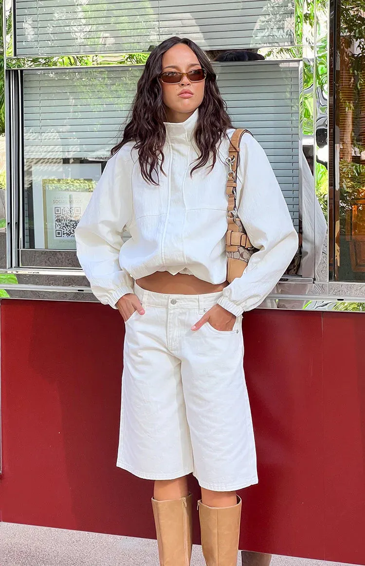 Enya Cream Funnel Neck Sports Jacket sold by Beginning Boutique product image thumbnail 5