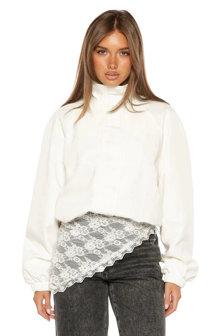 Enya Cream Funnel Neck Sports Jacket sold by Beginning Boutique product image thumbnail 2
