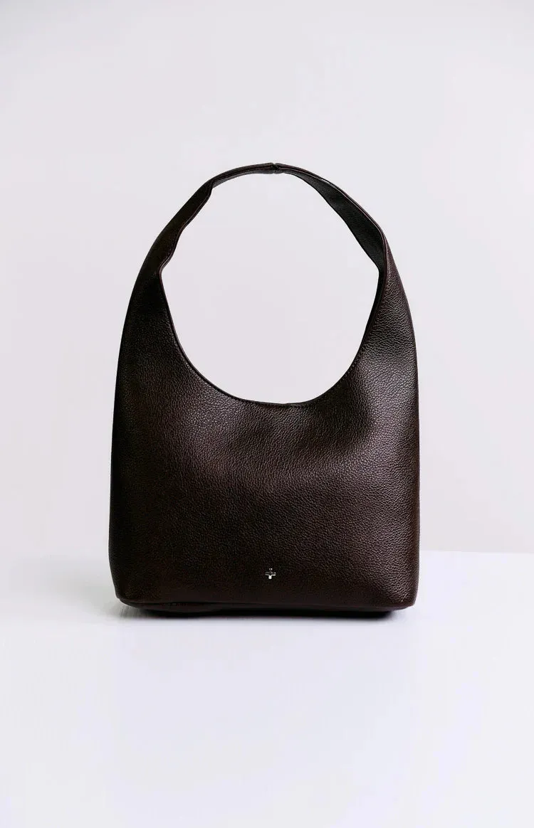 Peta & Jain Jenni Chocolate Pebbled Studded PU Bag sold by Beginning Boutique product image thumbnail 4