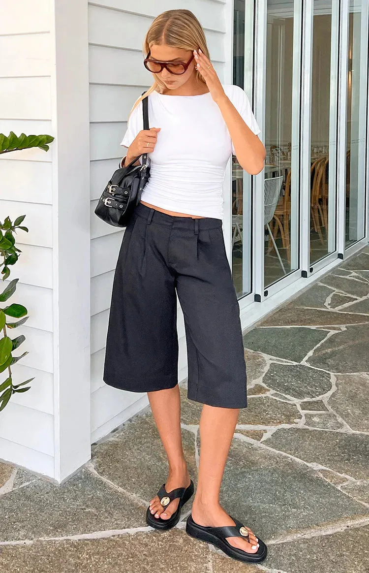 Laudine Black Tailored Culottes sold by Beginning Boutique