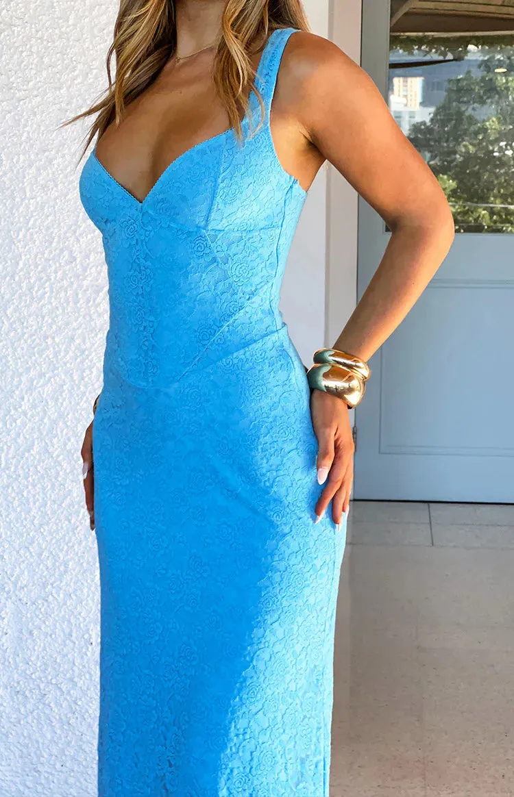 Adhara Blue Lace Formal Maxi Dress sold by Beginning Boutique product image thumbnail 2