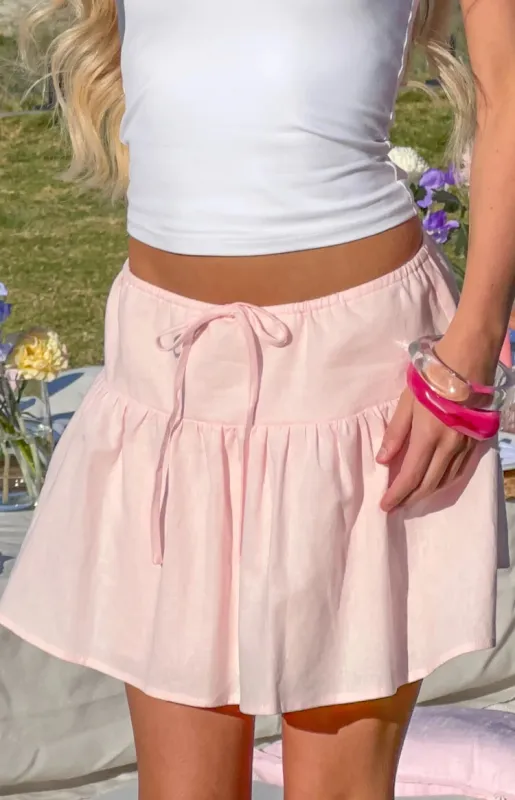 Marissa Pink Mini Skirt made by Beginning Boutique