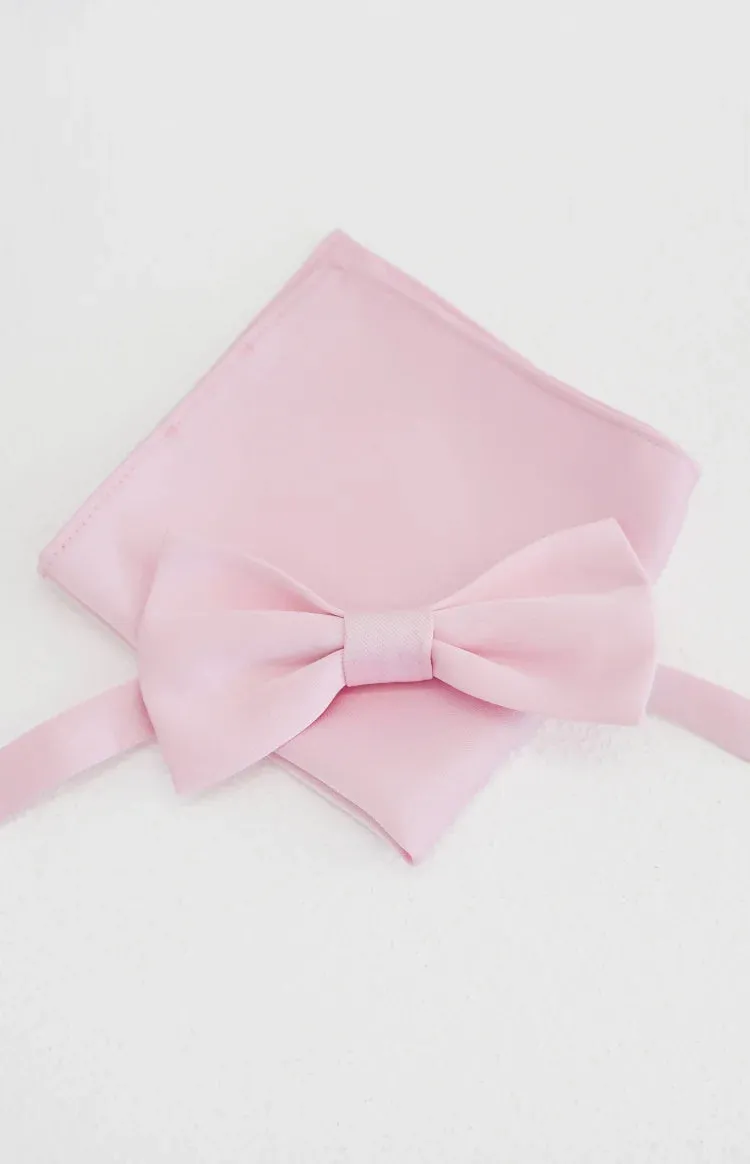 Abel Pink Bow Tie And Pocket Square Set sold by Beginning Boutique product image thumbnail 2