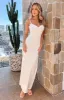 Honey Off White Maxi Dress sold by Beginning Boutique
